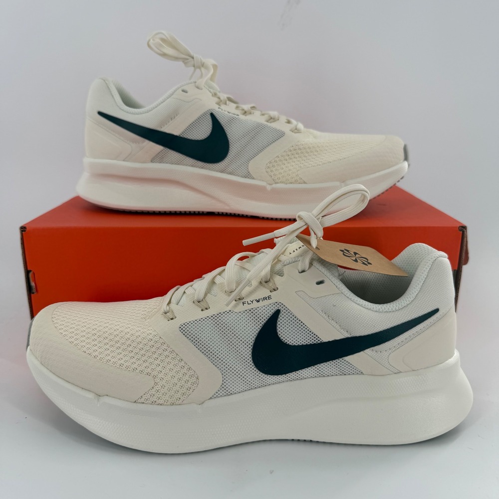 Nike Run Swift 3 Mens Sz 10 Pale Ivory Black Spruce Running Shoes DR2695-117